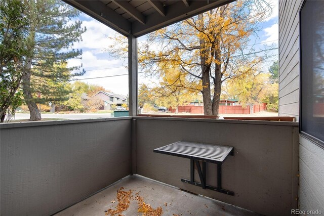 view of balcony