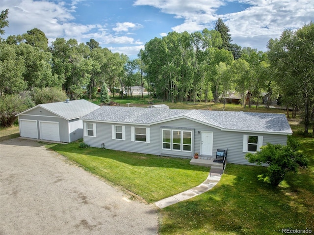 910 W Main St, Buena Vista, CO 81211 - single story home with a front lawn and a shingled roof