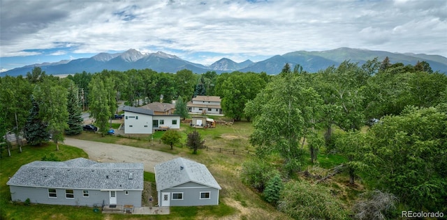 910 W Main St, Buena Vista, CO 81211 - aerial view of property and surrounding area featuring a mountainous background