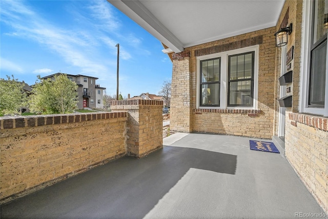 view of patio / terrace featuring a residential view