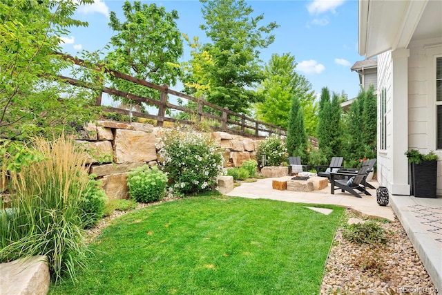 2027 Vallejo Loop, Broomfield, CO 80023 - view of yard with a fire pit and a patio