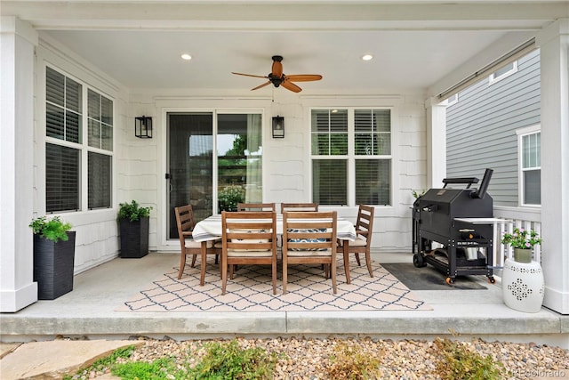 2027 Vallejo Loop, Broomfield, CO 80023 - view of patio with ceiling fan, outdoor dining space, and area for grilling
