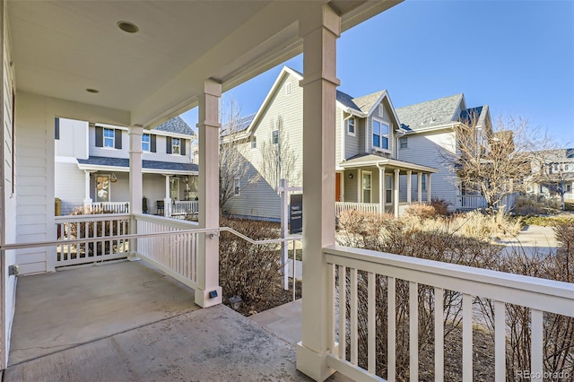 balcony with covered porch