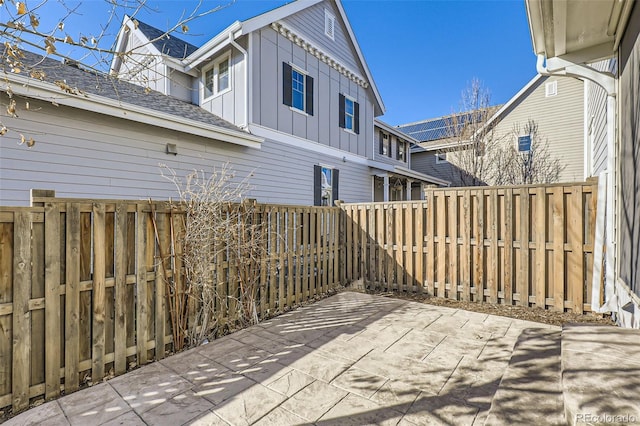 view of patio / terrace with a fenced backyard