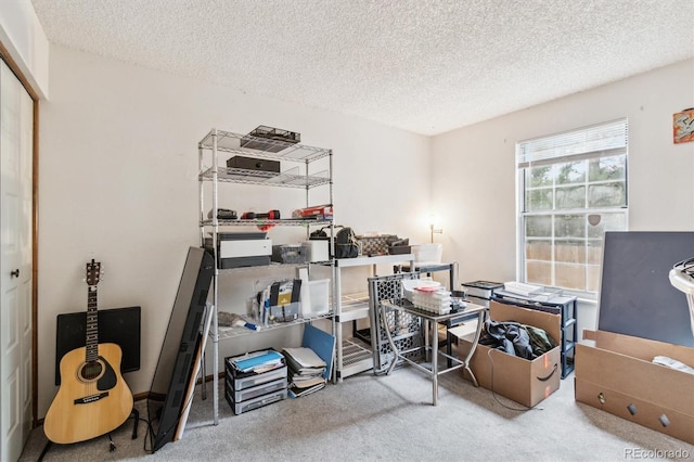 14333 E Warren Pl, Aurora, CO 80014 - office area with carpet and a textured ceiling