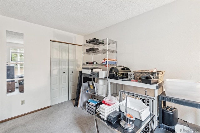 14333 E Warren Pl, Aurora, CO 80014 - office area with carpet floors, a textured ceiling, and baseboards