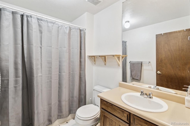 14333 E Warren Pl, Aurora, CO 80014 - bathroom featuring toilet, vanity, and a shower with shower curtain