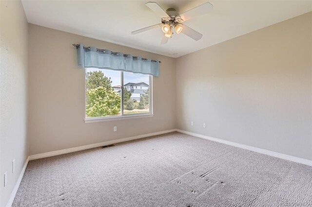 3416 Hawthorne Dr, Highlands Ranch, CO 80126 - unfurnished room with carpet floors, ceiling fan, and baseboards
