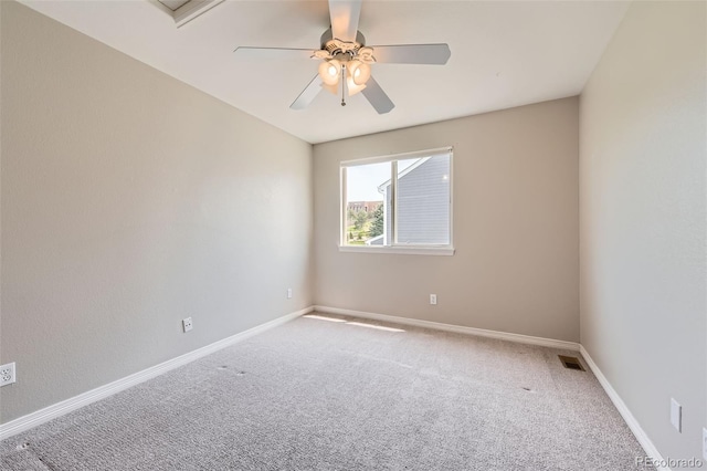 3416 Hawthorne Dr, Highlands Ranch, CO 80126 - carpeted empty room with ceiling fan and baseboards