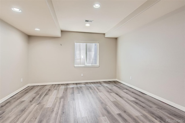 3416 Hawthorne Dr, Highlands Ranch, CO 80126 - unfurnished room featuring wood finished floors, baseboards, and recessed lighting