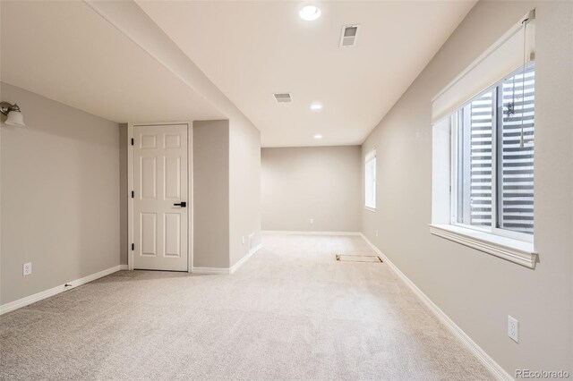 3416 Hawthorne Dr, Highlands Ranch, CO 80126 - basement featuring carpet flooring, baseboards, and recessed lighting