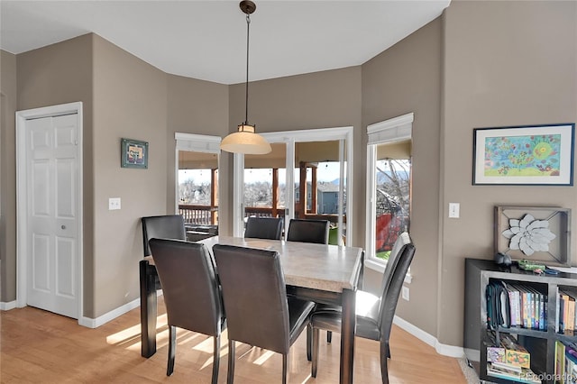 dining room featuring light wood-type flooring