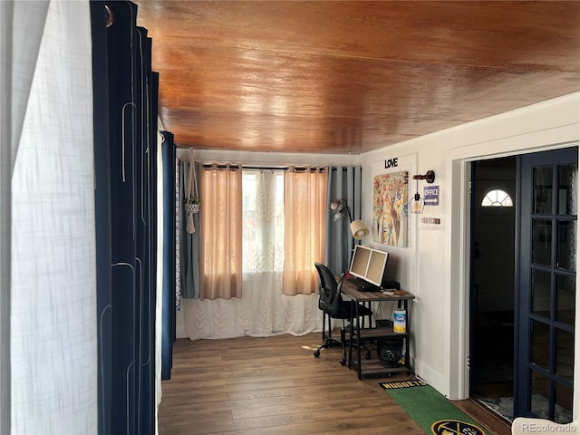 7651 State Highway 194, Las Animas, CO 81054 - interior space with hardwood / wood-style flooring and wood ceiling