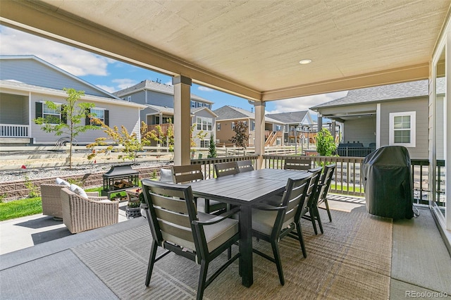 view of patio / terrace featuring area for grilling