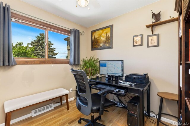 9598 Lowell Blvd, Westminster, CO 80031 - office area featuring wood finished floors and baseboards
