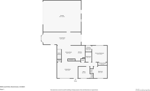 9598 Lowell Blvd, Westminster, CO 80031 - floor plan / room layout