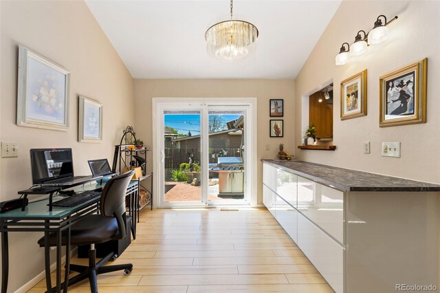 9598 Lowell Blvd, Westminster, CO 80031 - office space featuring a chandelier and light wood-style floors