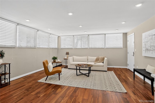 909 N Logan St Unit 1B, Denver, CO 80203 - living area with wood finished floors and recessed lighting