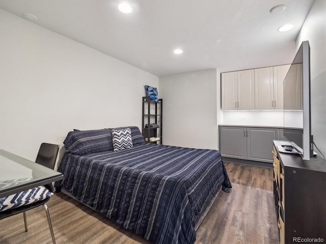 724 N Franklin St, Denver, CO 80218 - bedroom featuring dark wood-style floors and recessed lighting
