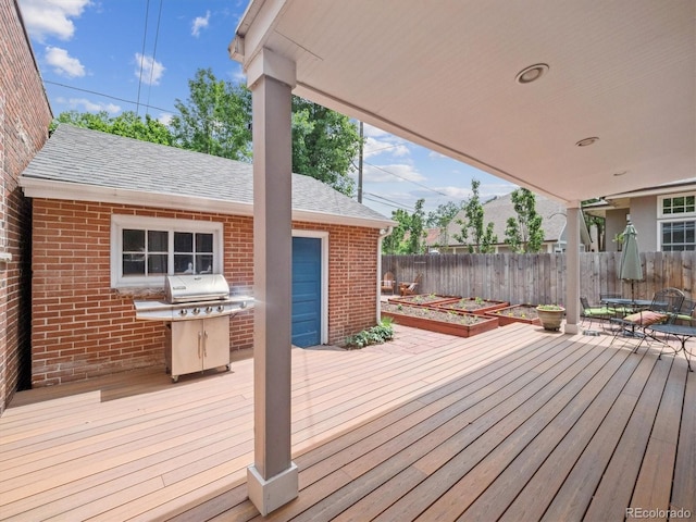 724 N Franklin St, Denver, CO 80218 - deck featuring a garden and a grill