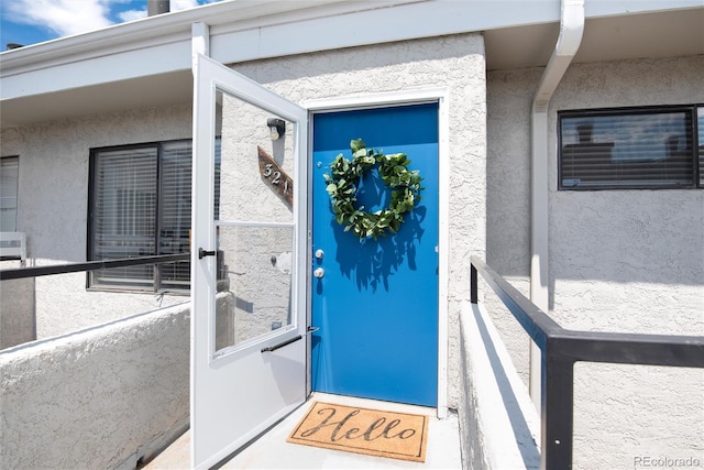 view of doorway to property