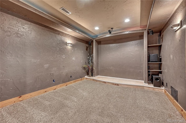 1410 Old Sequoia Ct, Franktown, CO 80116 - cinema room featuring carpet and recessed lighting