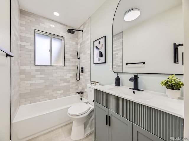 920 S Hudson St, Denver, CO 80246 - full bath featuring toilet, vanity, and tub / shower combination