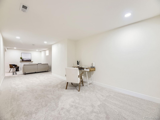 920 S Hudson St, Denver, CO 80246 - dining area with recessed lighting, carpet flooring, and baseboards