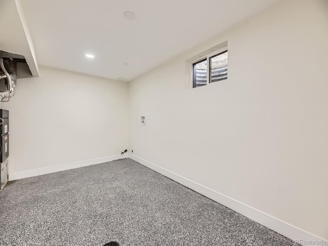920 S Hudson St, Denver, CO 80246 - basement with baseboards and recessed lighting