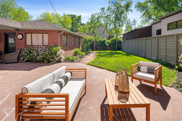 view of patio / terrace with outdoor lounge area