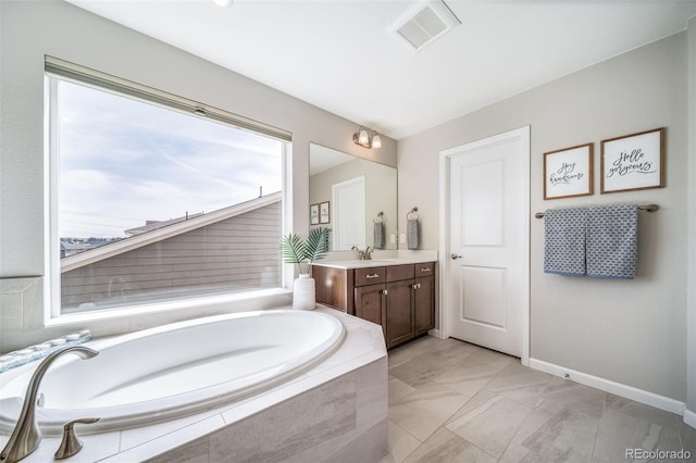 23879 E Narrowleaf Pl, Aurora, CO 80016 - full bathroom with vanity and a bath