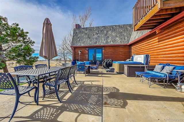 view of patio featuring an outdoor living space