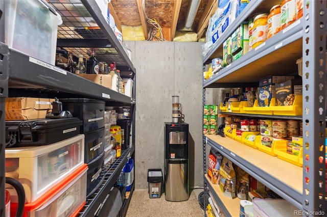 view of storage area