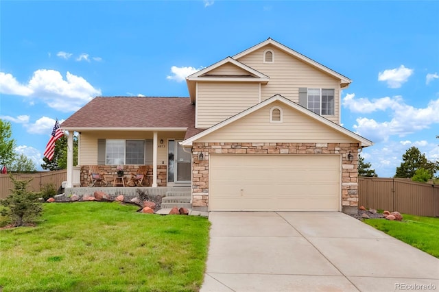 4873 Eckert St, Castle Rock, CO 80104 - view of front of property with stone siding, driveway, and roof with shingles