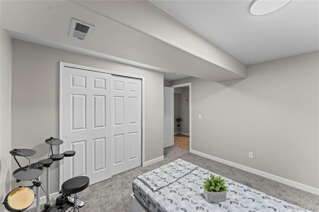 5965 Corinth Dr, Colorado Springs, CO 80923 - carpeted bedroom featuring baseboards and a closet