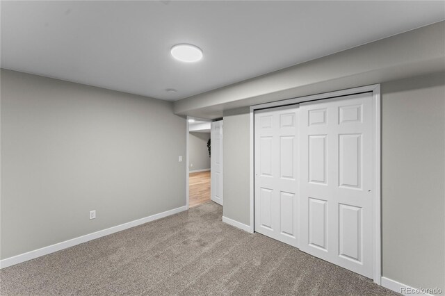 5965 Corinth Dr, Colorado Springs, CO 80923 - unfurnished bedroom featuring baseboards, carpet, and a closet