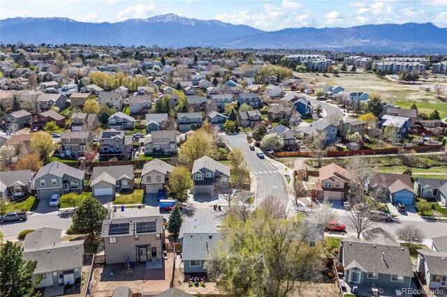 5965 Corinth Dr, Colorado Springs, CO 80923 - aerial perspective of suburban area with mountains
