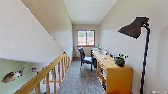 view of carpeted office