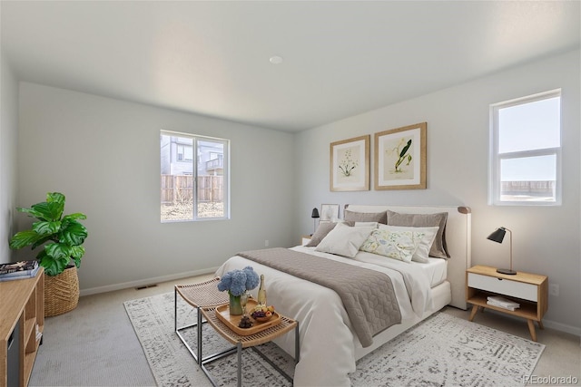 view of carpeted bedroom