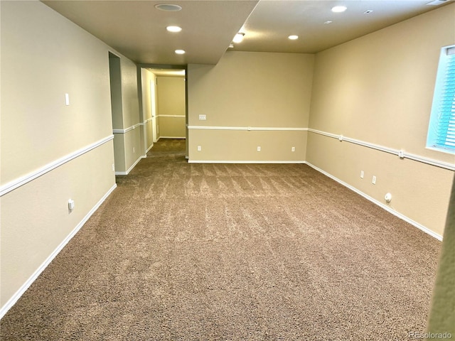 8913 Sunstone Dr, Colorado Springs, CO 80924 - carpeted spare room with baseboards and recessed lighting