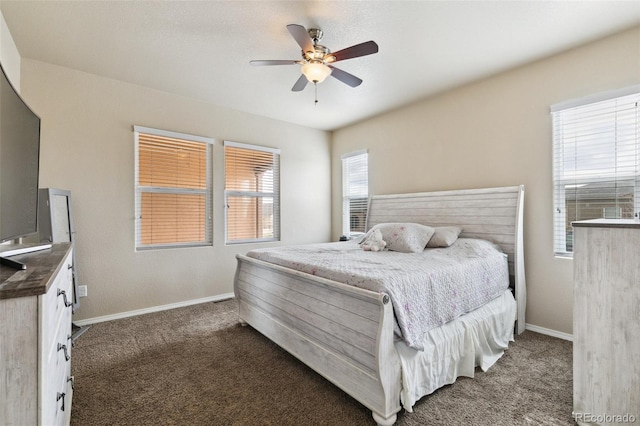 8913 Sunstone Dr, Colorado Springs, CO 80924 - bedroom with carpet flooring, baseboards, and a ceiling fan