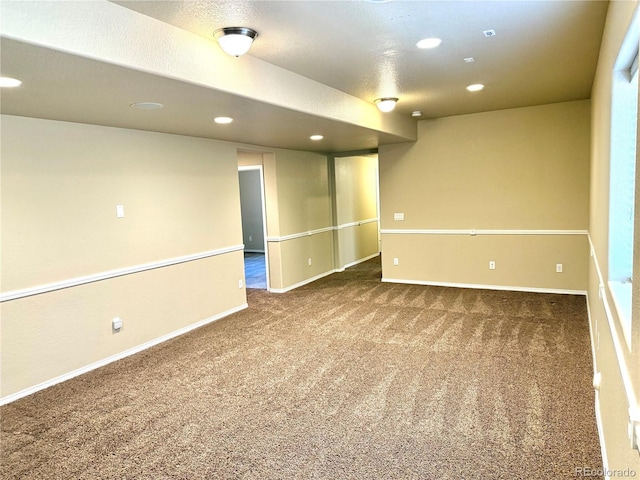 8913 Sunstone Dr, Colorado Springs, CO 80924 - carpeted empty room with baseboards and recessed lighting