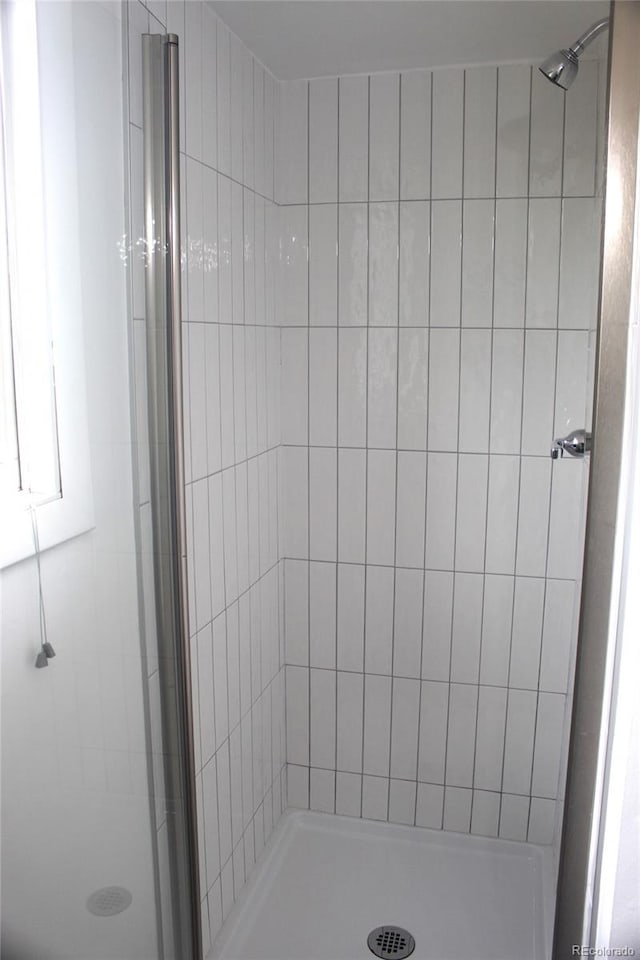 bathroom featuring walk in shower