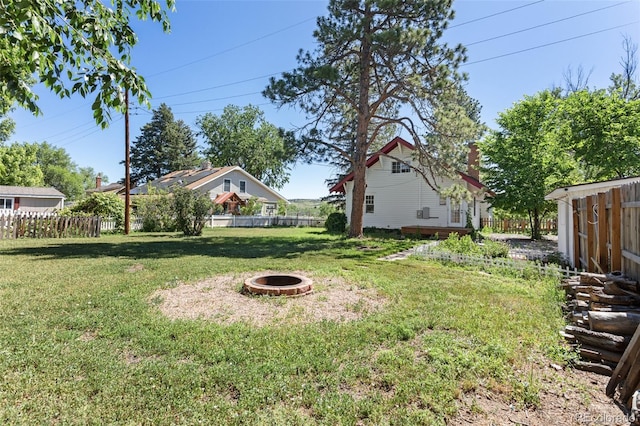 7801 Valley View St, Louviers, CO 80131 - view of yard with a fire pit