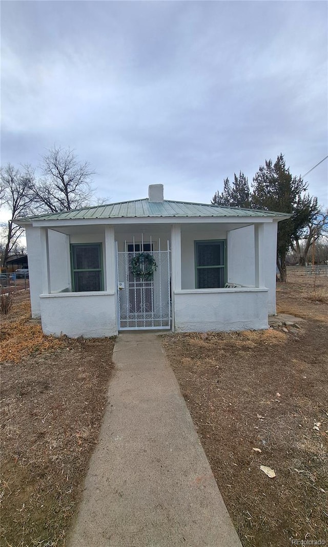 view of single story home