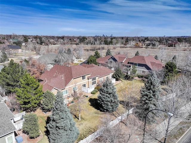 drone / aerial view with a residential view