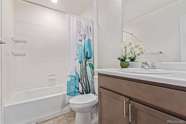 21821 E 7th Ave, Aurora, CO 80018 - bathroom with vanity and shower / tub combo with curtain