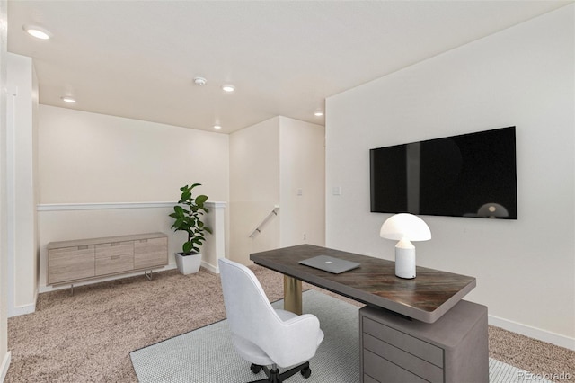 21821 E 7th Ave, Aurora, CO 80018 - home office with carpet flooring and recessed lighting