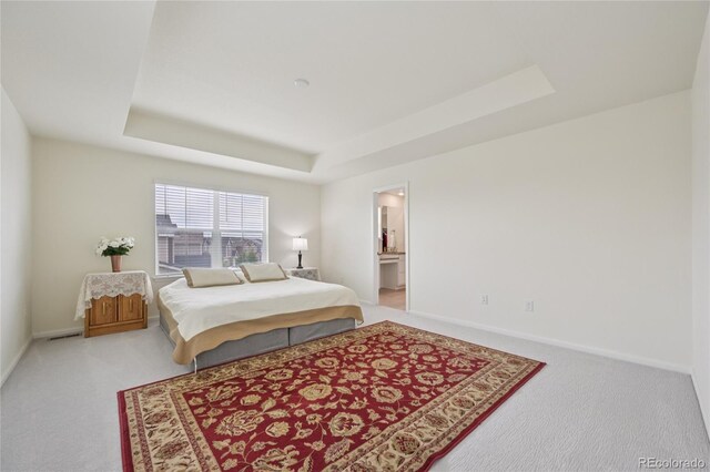 12854 Clearview St, Firestone, CO 80504 - bedroom with a tray ceiling and carpet