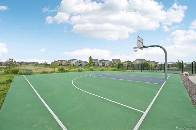12854 Clearview St, Firestone, CO 80504 - view of sport court featuring community basketball court and a residential view